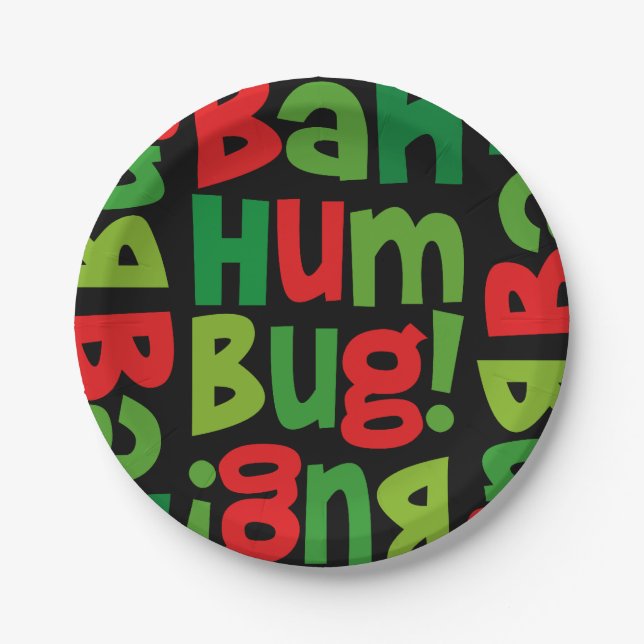 Bah Humbug Paper Plate (Front)