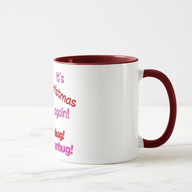 BAH HUMBUG Pig mug (Right)