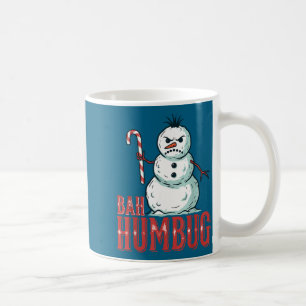 Bah Humbug Santa Hat Angry Snowman Sarcastic Chris Coffee Mug