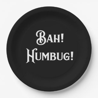 Bah Humbug Scrooge A Christmas Carol Holiday Paper Plate