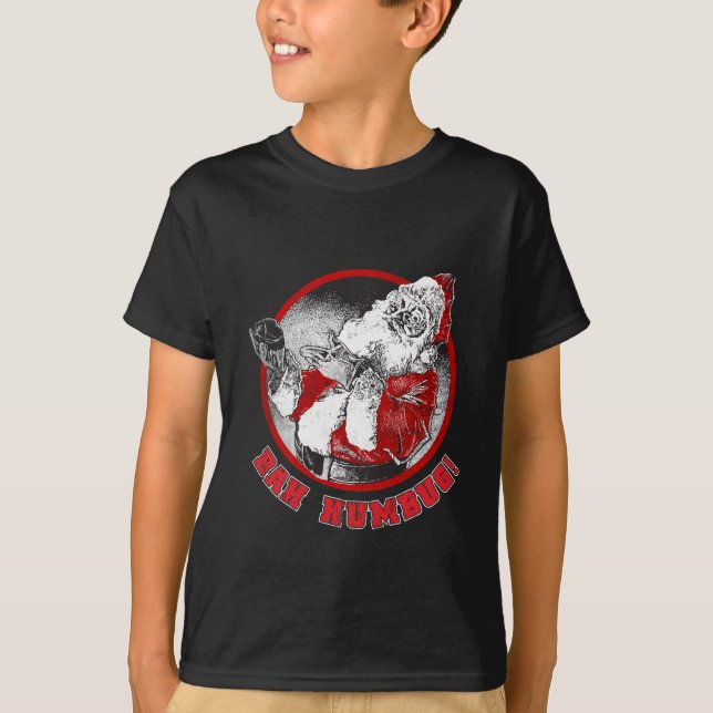 Bah Humbug! - Scrooge Santa Clause T-Shirt (Front)