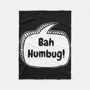 Bah Humbug Speech Bubble T Shirt  Fleece Blanket