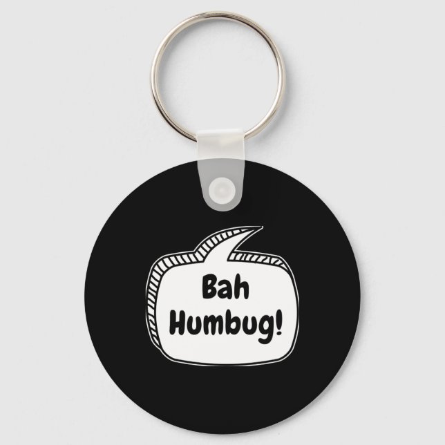 Bah Humbug Speech Bubble T Shirt  Keychain (Front)