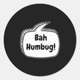 Bah Humbug Speech Bubble Toddler T Shirt  Classic Round Sticker