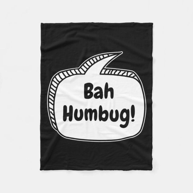 Bah Humbug Speech Bubble Toddler T Shirt  Fleece Blanket (Front)