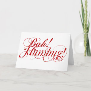 Bah! Humbug! typography Christmas card