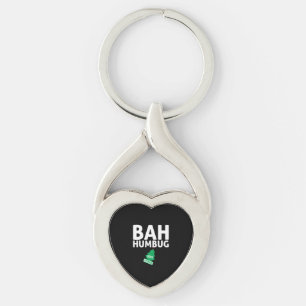 Bah Humbug Xmas Stinks Funny Anti Christmas Grumpy Keychain