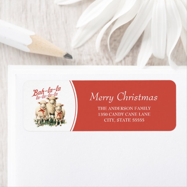 Bah La La Cute Retro Christmas Sheep (Insitu)