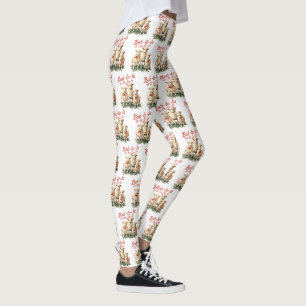 Bah La La Cute Retro Christmas Sheep Leggings