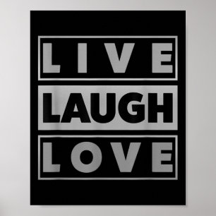 Bahaas Tee Live Laugh Love Cool Inspiration Motiva Poster