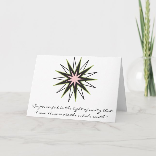 Baha'i Faith Star Card (Front)