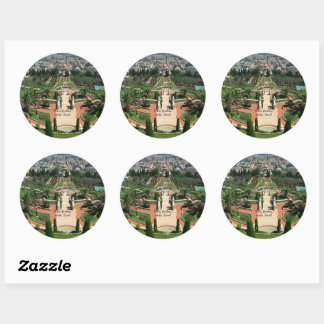 Bahai Gardens in Haifa, Israel Classic Round Sticker
