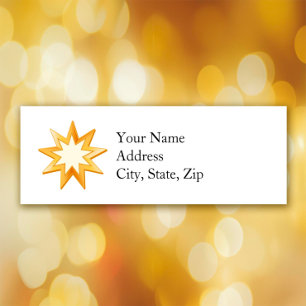 Baha'i Mini 3.0" x 1.0" Business Card