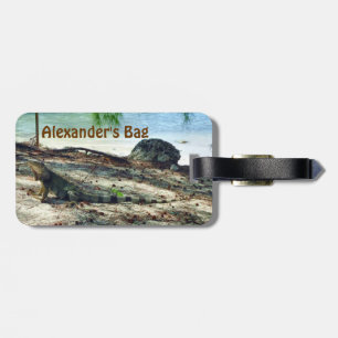 Bahama Iguana Personalized Luggage Tag