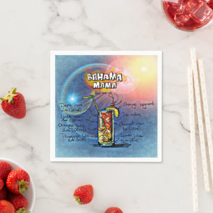 Bahama Mama Cocktail (#8 of 12 Drink Recipe Sets) Napkin