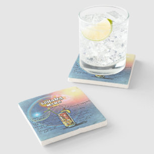 Bahama Mama Cocktail (#8 of 12 Drink Recipe Sets) Stone Coaster
