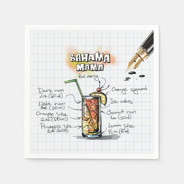Bahama Mama Napkin (Front)