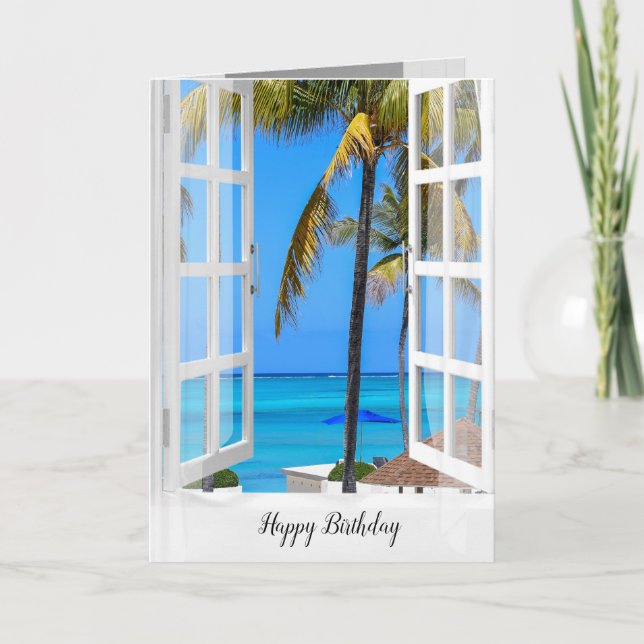 Bahama Ocean Birthday Card (Front)