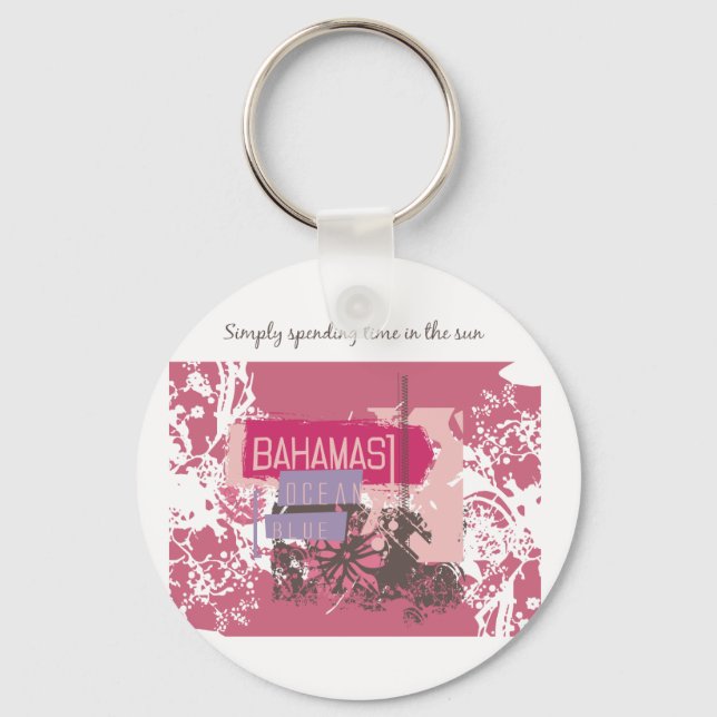 Bahama Sun T-shirts and Gifts Keychain (Front)