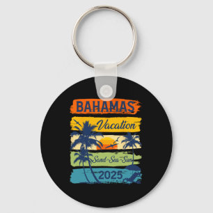 Bahamas 2025 Vacation Souvenir Holiday Family Grou Keychain