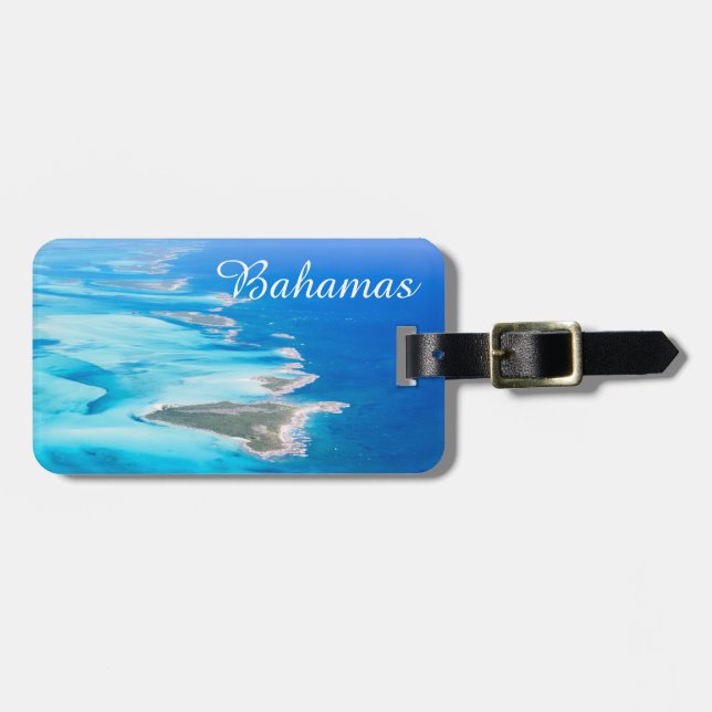 Bahamas aerial luggage tag (Front Horizontal)