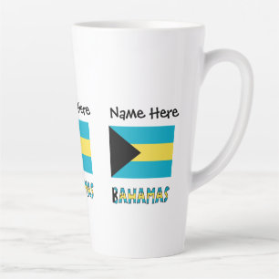 Bahamas Bahaman Flag Personalized Latte Mug