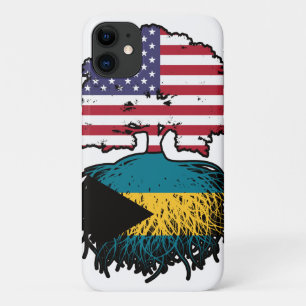 Bahamas Bahamian American USA Tree Roots Flag iPhone 11 Case
