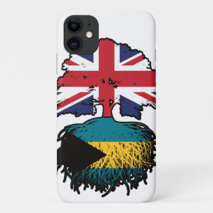 Bahamas Bahamian British UK Tree Roots Flag iPhone 11 Case