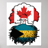 Bahamas Bahamian Canadian Canada Tree Roots Flag