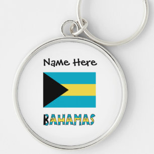 Bahamas Bahamian Flag Keychain