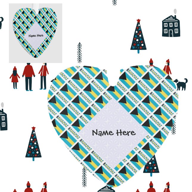 Bahamas Bahamian Flag Tiled Ornament (Creator Uploaded)