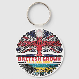 Bahamas Bahamian Uk United Kingdom British Tree Keychain
