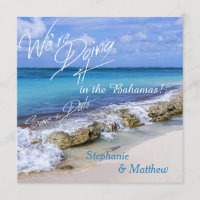 Bahamas Beach Wedding Save the Date