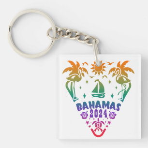 Bahamas Bliss: A Tropical Escape to Island Paradis Keychain