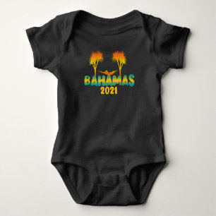 Bahamas Caribbean Summer Vacation Matching Baby Bodysuit