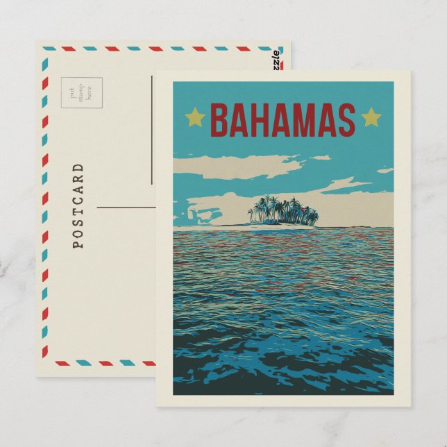Bahamas Carribean, typical landscape Postcard (Front/Back)