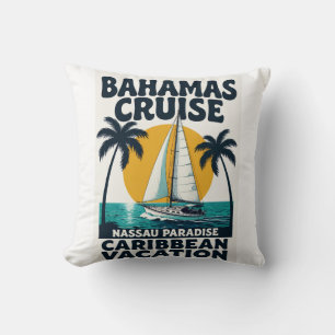 Bahamas Cruise Nassau Paradise Throw Pillow