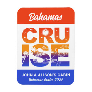 Bahamas Cruise Ship Stateroom Magnet