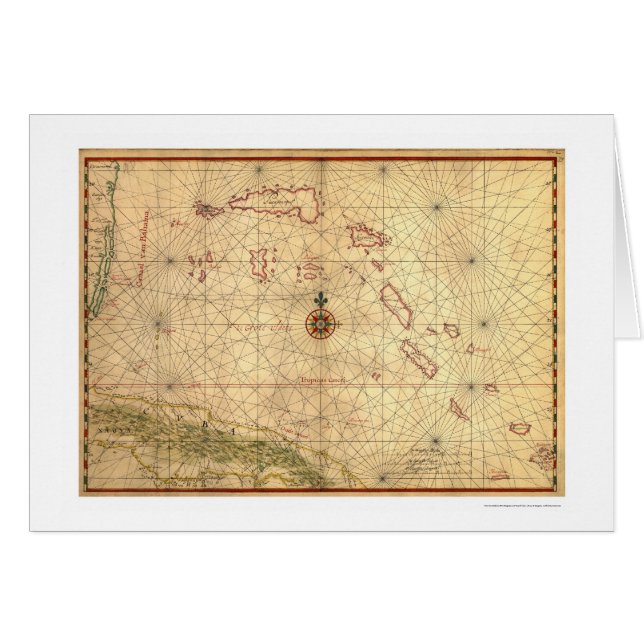 Bahamas & Cuba Map 1650 (Front Horizontal)