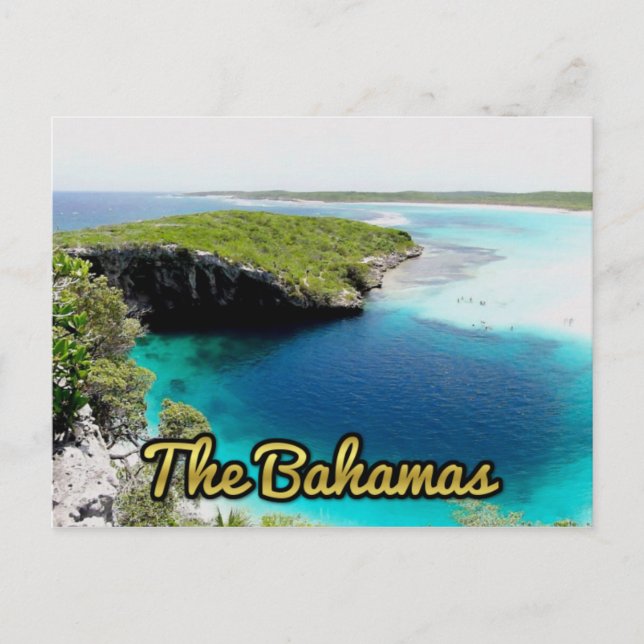 Bahamas Dean's Blue Hole Postcard (Front)