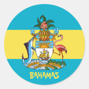 bahamas emblem classic round sticker