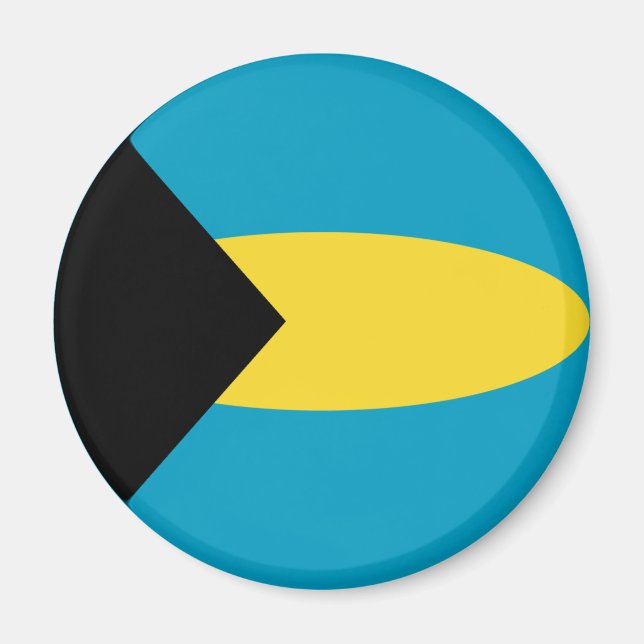 Bahamas Fisheye Flag Magnet (Front)