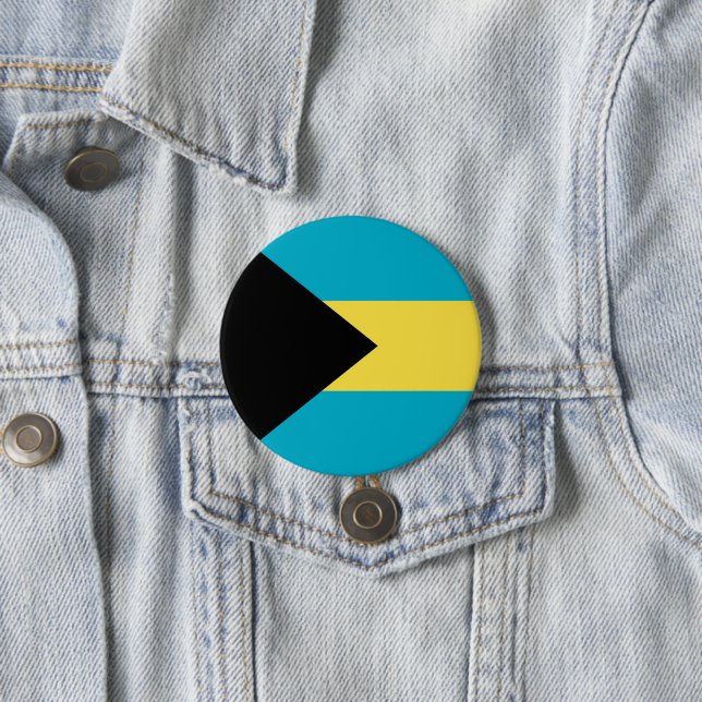 Bahamas flag 3 inch round button (In Situ)