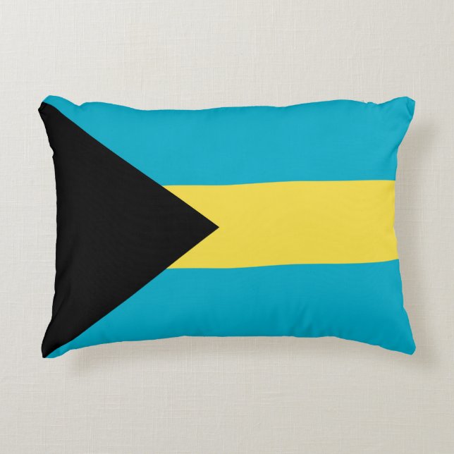 Bahamas flag accent pillow (Front)