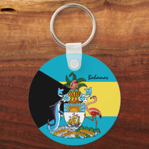 Bahamas Flag & Bahamas holiday, patriots /sports Keychain