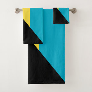 Bahamas flag bath towel set