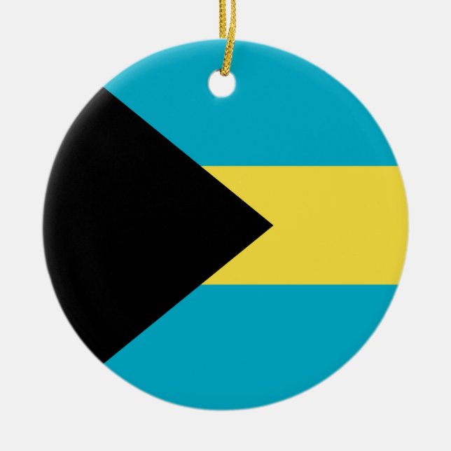 Bahamas flag ceramic ornament (Front)