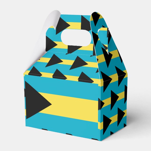 Bahamas Flag Favor Box (Back Side)