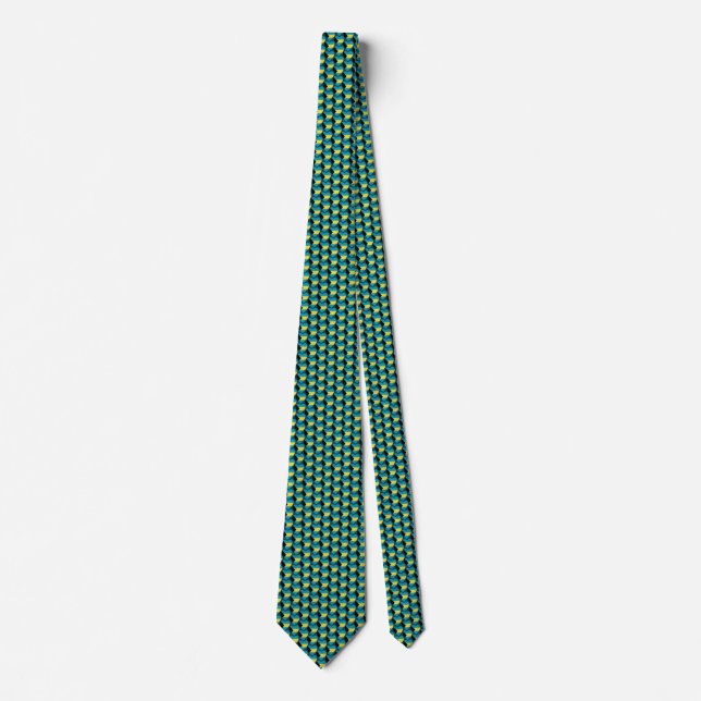 Bahamas Flag Hearts Tie (Front)
