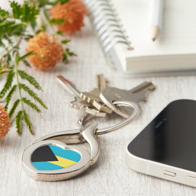 Bahamas flag keychain (Side)